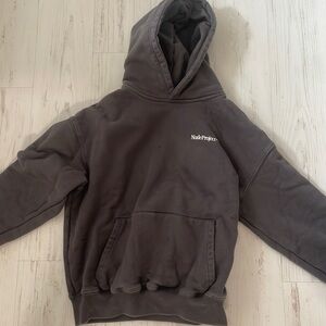 nude project worn a bunch of time SHRUNKEN hoodie